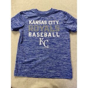 KC Royals Boys Short Sleeved Shirt Size 8-10 Youth MLB Baseball